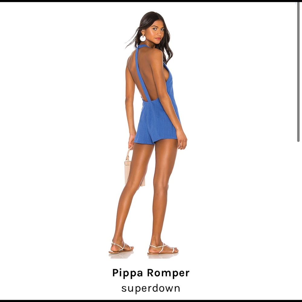 Blue XXX Superdown Romper